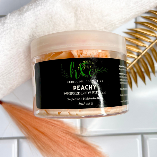 Peaches and Cream Scented Body Butter. Helps with dry skin, Psoriasis. 